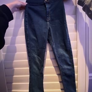 dark wash skinny jeans from top shop